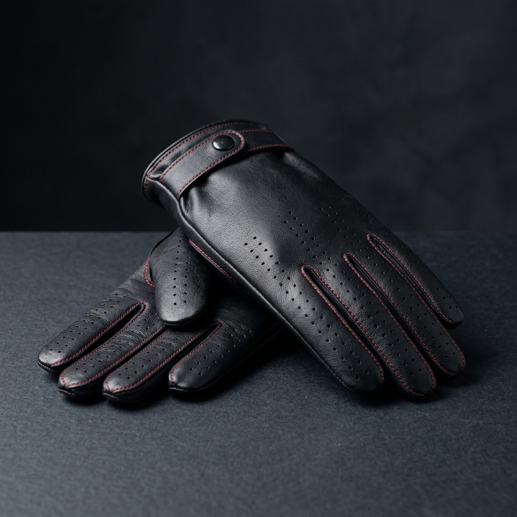 Stealth Black Driving Gloves