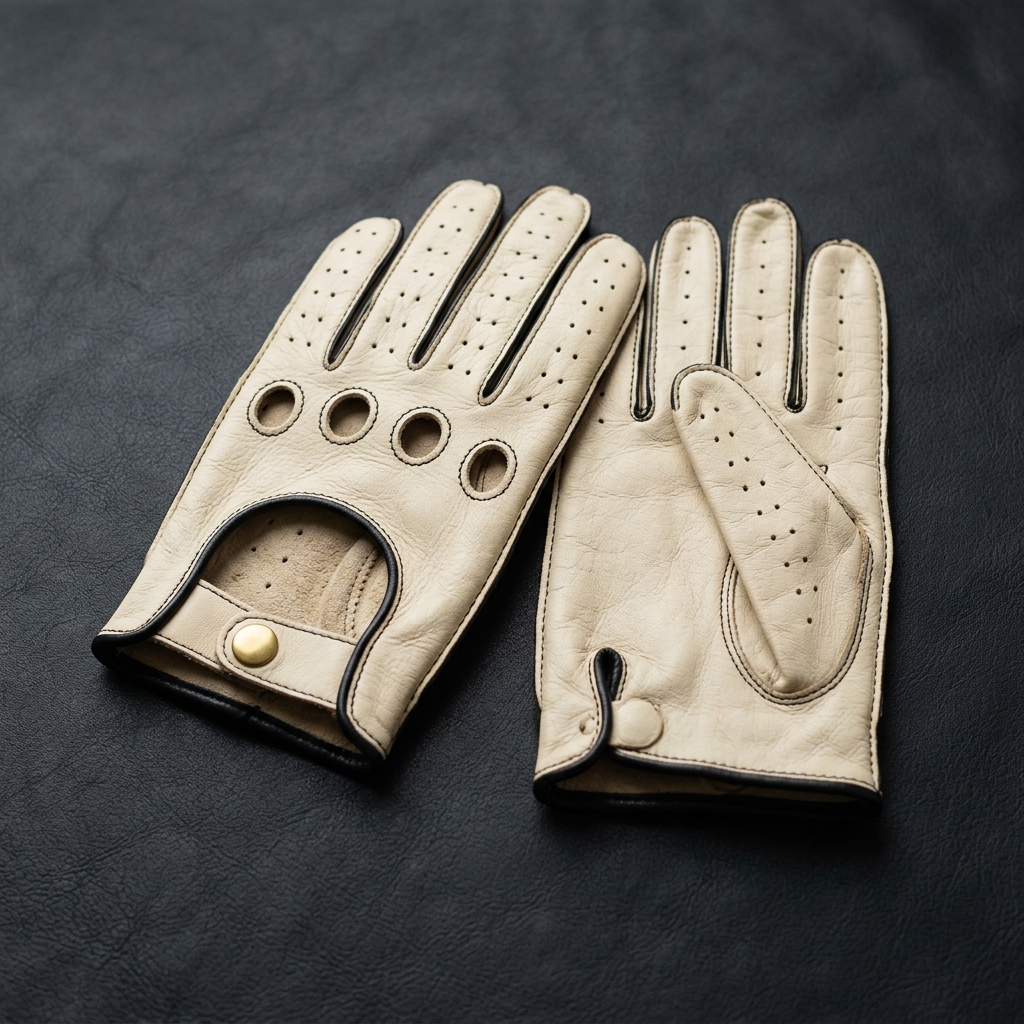 Grand Prix Cream Driving Gloves